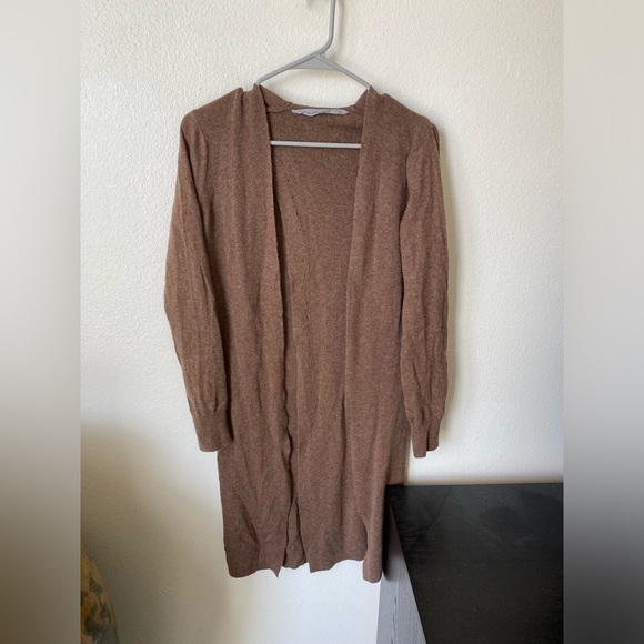 Athleta Women’s Camino Split Back Cashmere Cardigan in Brown Size XS Athleisure - Picture 1 of 4